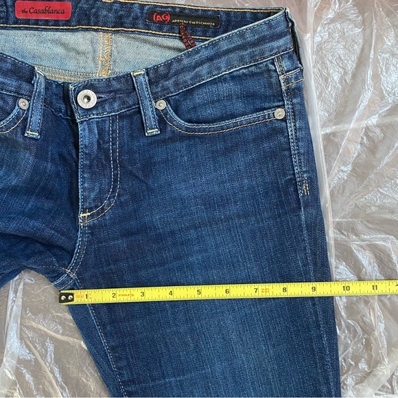 AG Adriano Goldschmied Casablanca low rise waisted crop straight leg blue jeans - Picture 12 of 12